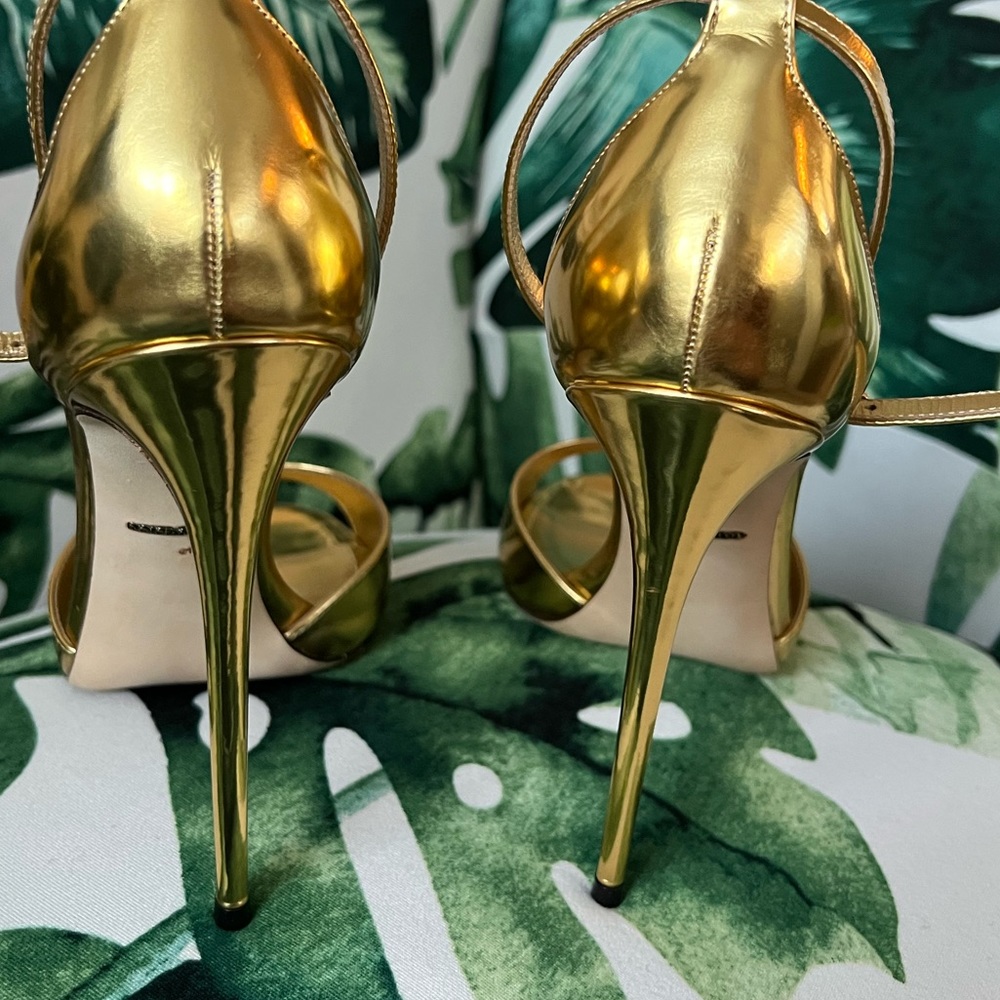 Dolce & Gabbana gold ankle strap sandals high heels gold shoes - Picture 11 of 17